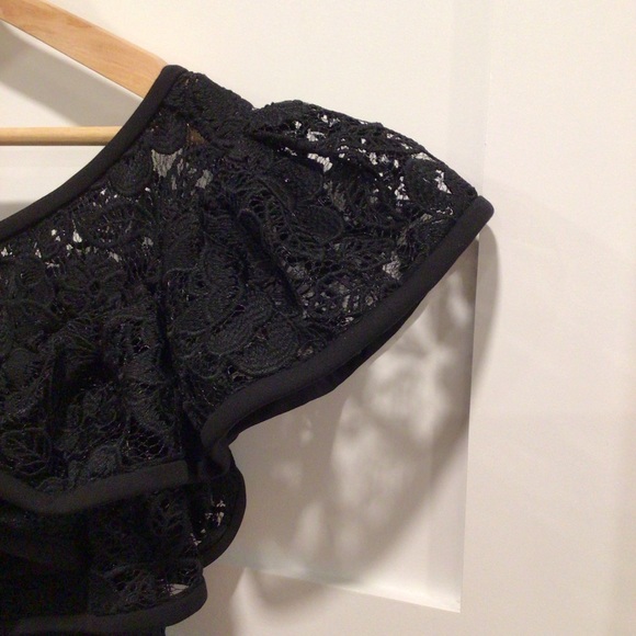 Alexis Crista Black, ruffled off the shoulder top. Size XS. - Picture 5 of 7